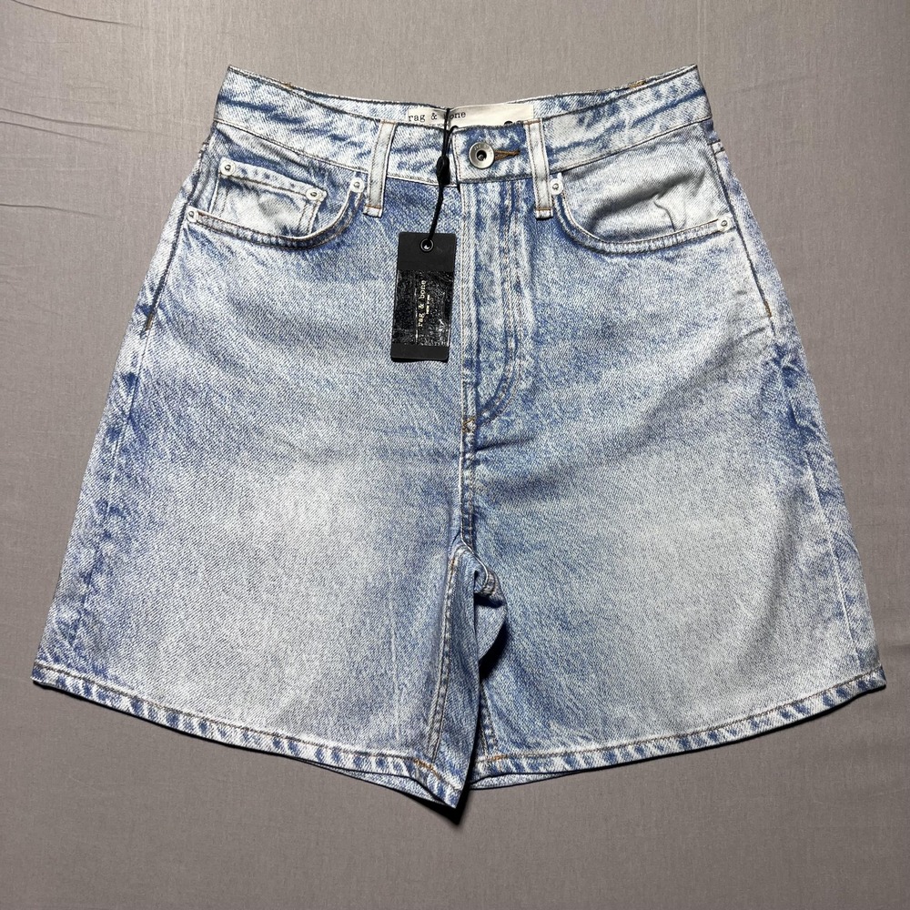 Rag & Bone Maya Liquid Luna Shorts Womens 23 Light Wash‎ High Rise 24x6
